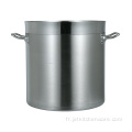 Pots à soupe en acier inoxydable épais et droits